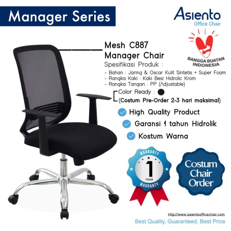 Harga Kursi Kantor Kinako C887 CR